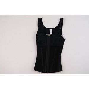 Shapshe Shapewear Vest Zipper Tummy Control Black Solid XS NEW